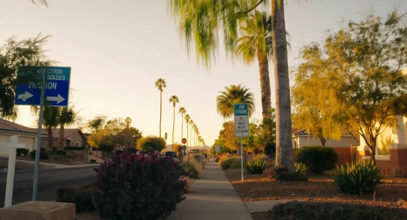Apache Junction, Arizona. Phoenix Metro residential neighborhood