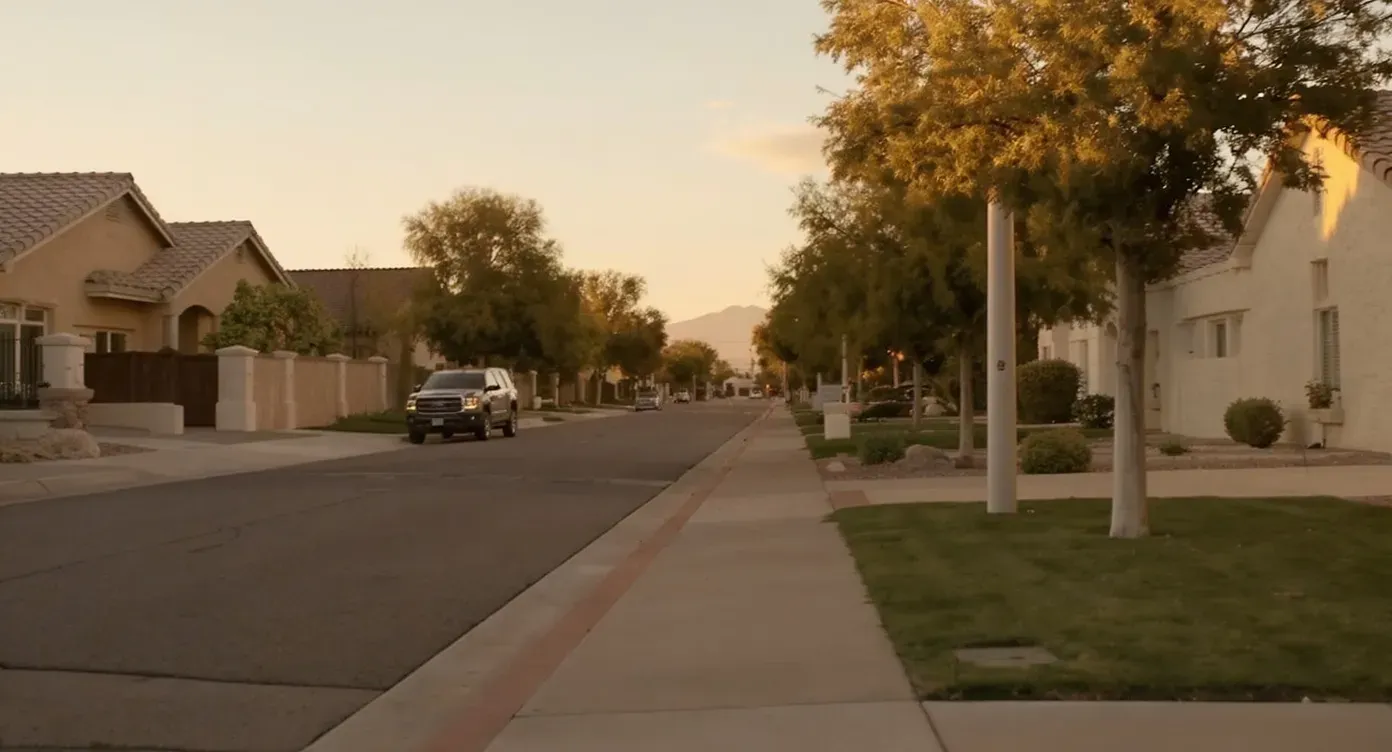 Tempe, Arizona. Phoenix Metro residential neighborhood